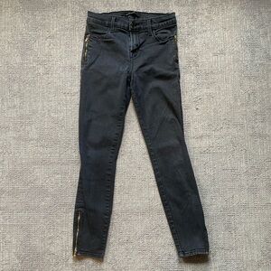J Brand Cropped Skinny Zip Jeans